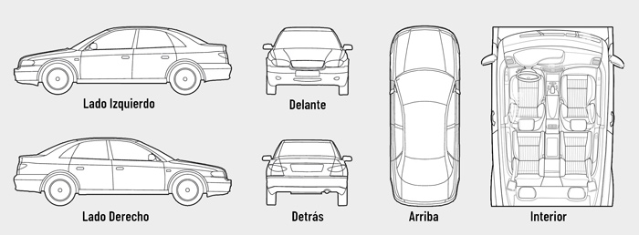 Vehicle damage template